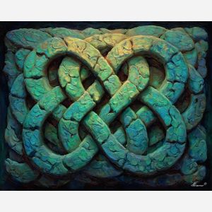 glowing, silent, palette knife, oil painting, impasto, thick paint, layered pigment, scraped texture, hand painted, fine art, expressive surface, material depth, painterly, atmospheric, visual rhythm, textured painting, studio art