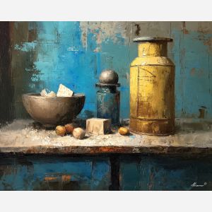 measured, form, palette knife, oil painting, impasto, textured paint, layered pigment, scraped surface, thick strokes, expressive texture, hand painted, fine art, material depth, visual rhythm, atmospheric, color control, painterly surface