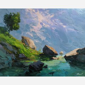 still, frame, palette knife, oil painting, impasto, textured paint, layered pigment, scraped surface, thick strokes, expressive texture, hand painted, fine art, material depth, visual rhythm, atmospheric, color control, painterly surface