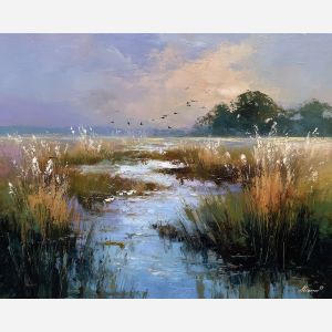 soft, pause, moment, palette knife, oil painting, impasto, textured paint, layered pigment, scraped surface, thick strokes, expressive texture, hand painted, fine art, material depth, visual rhythm, atmospheric, color control, painterly surface