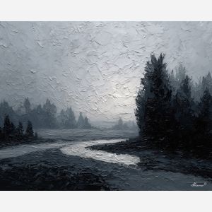 reduced, gradient, field, palette knife, oil painting, impasto, textured paint, layered pigment, scraped surface, thick strokes, expressive texture, hand painted, fine art, material depth, visual rhythm, atmospheric, color control, painterly surface