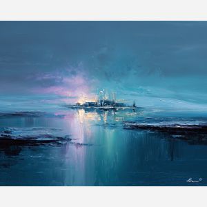 clear, space, palette knife, oil painting, impasto, textured paint, layered pigment, scraped surface, thick strokes, expressive texture, hand painted, fine art, material depth, visual rhythm, atmospheric, color control, painterly surface