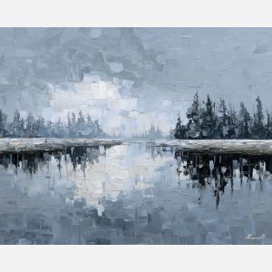 quiet, range, palette knife, oil painting, impasto, textured paint, layered pigment, scraped surface, thick strokes, expressive texture, hand painted, fine art, material depth, visual rhythm, atmospheric, color control, painterly surface