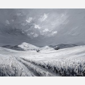 reduced, tone, palette knife, oil painting, impasto, textured paint, layered pigment, scraped surface, thick strokes, expressive texture, hand painted, fine art, material depth, visual rhythm, atmospheric, color control, painterly surface