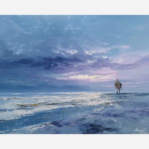 calm, shape, pause, palette knife, oil painting, impasto, textured paint, layered pigment, scraped surface, thick strokes, expressive texture, hand painted, fine art, material depth, visual rhythm, atmospheric, color control, painterly surface