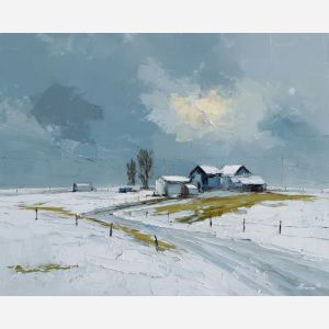 poised, line, palette knife, oil painting, impasto, textured paint, layered pigment, scraped surface, thick strokes, expressive texture, hand painted, fine art, material depth, visual rhythm, atmospheric, color control, painterly surface