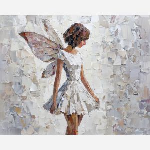 faint, figure, palette knife, oil painting, impasto, textured paint, layered pigment, scraped surface, thick strokes, expressive texture, hand painted, fine art, material depth, visual rhythm, atmospheric, color control, painterly surface