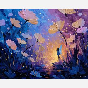 small, glow, palette knife, oil painting, impasto, textured paint, layered pigment, scraped surface, thick strokes, expressive texture, hand painted, fine art, material depth, visual rhythm, atmospheric, color control, painterly surface