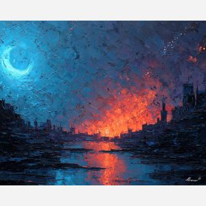 odd, light, palette knife, oil painting, impasto, textured paint, layered pigment, scraped surface, thick strokes, expressive texture, hand painted, fine art, material depth, visual rhythm, atmospheric, color control, painterly surface