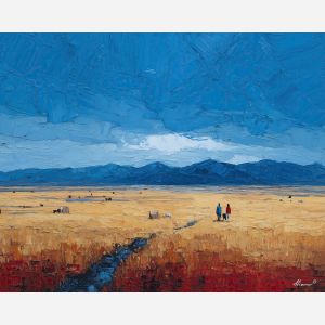 flat, value, palette knife, oil painting, impasto, textured paint, layered pigment, scraped surface, thick strokes, expressive texture, hand painted, fine art, material depth, visual rhythm, atmospheric, color control, painterly surface