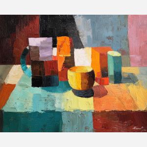 forceful, structure, oversized abstract, bold forms, palette knife, oil painting, impasto, thick paint, layered pigment, textured surface, large scale art, expressive abstraction, heavy texture, dynamic composition, painterly surface, material depth, contemporary abstract