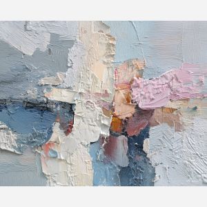 muted, shape, oversized abstract, bold forms, palette knife, oil painting, impasto, thick paint, layered pigment, textured surface, large scale art, expressive abstraction, heavy texture, dynamic composition, painterly surface, material depth, contemporary abstract