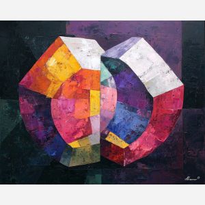 split, weight, oversized abstract, bold forms, palette knife, oil painting, impasto, thick paint, layered pigment, textured surface, large scale art, expressive abstraction, heavy texture, dynamic composition, painterly surface, material depth, contemporary abstract