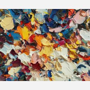 thick, layer, oversized abstract, bold forms, palette knife, oil painting, impasto, thick paint, layered pigment, textured surface, large scale art, expressive abstraction, heavy texture, dynamic composition, painterly surface, material depth, contemporary abstract