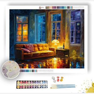 AMBER NIGHT INTERIOR - Paint by Numbers Full Kit