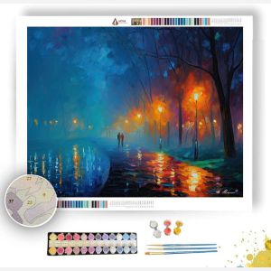FOG AND LANTERN WALK - Paint by Numbers Full Kit