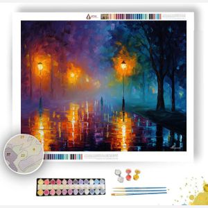 FOG AND STREETLIGHT - Paint by Numbers Full Kit