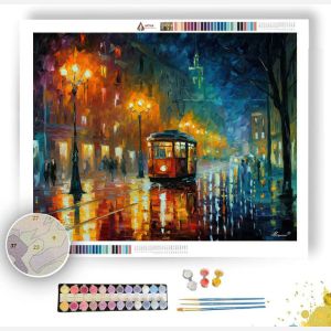 RAINY NIGHT STREET - Paint by Numbers Full Kit
