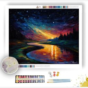 RIVER UNDER STARS - Paint by Numbers Full Kit