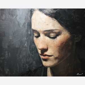 subtle emotion,portrait detail,oil painting