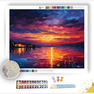 SUNSET FIRELIGHT - Paint by Numbers Full Kit
