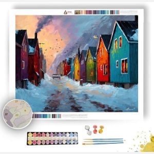 GREENLAND EVENING LOCAL LIFE - Paint by Numbers Full Kit