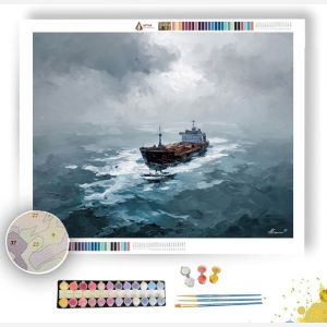GRAY WAVES - Paint by Numbers Full Kit
