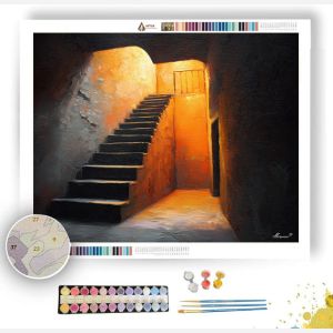 AMBER STEP DESCENT B&W - Paint by Numbers Full Kit