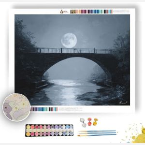 MIDNIGHT BRIDGE CERULEAN MOON - Paint by Numbers Full Kit