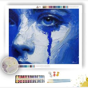 PORCELAIN FACE WITH AZURE TEAR - Paint by Numbers Full Kit