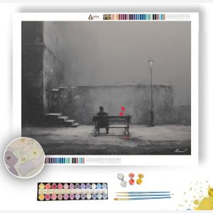 SCARLET NOTE IN SILENCE B&W - Paint by Numbers Full Kit