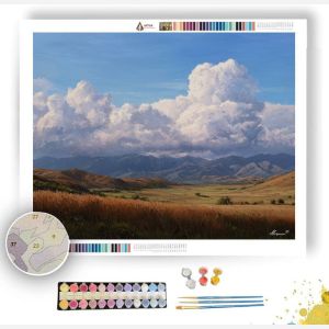 CLOUDS RESTING ON RIDGE - Paint by Numbers Full Kit
