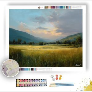 EVENING LIGHT WIDE LAND - Paint by Numbers Full Kit