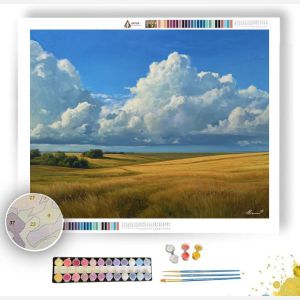 FIELD UNDER RESTING CLOUDS - Paint by Numbers Full Kit