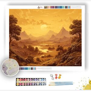GOLDEN SKY LOWLANDS - Paint by Numbers Full Kit