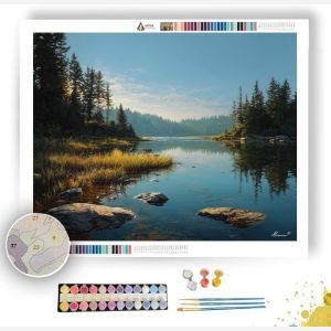 LAKE EDGE MORNING CALM - Paint by Numbers Full Kit
