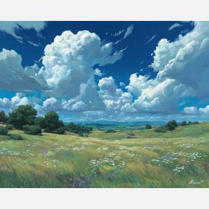 OPEN SKY FIELD REST - Paint by Numbers Full Kit