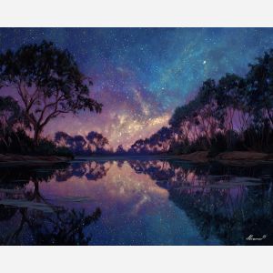STILL SKY RIVERLAND - Paint by Numbers Full Kit