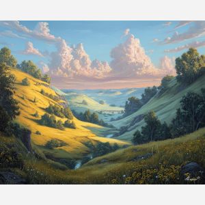 SUNFLOW RIDGEWAY - Paint by Numbers Full Kit