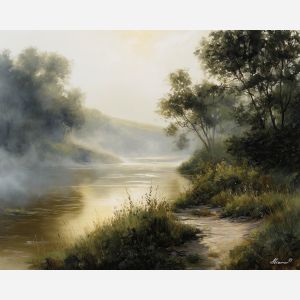 SUNMIST RIVERBANK - Paint by Numbers Full Kit