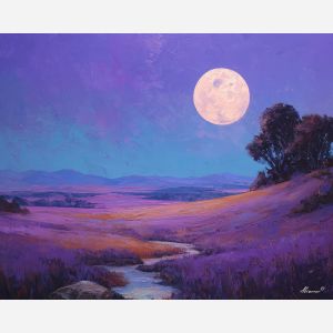 VIOLET LUNAR PASTURE - Paint by Numbers Full Kit