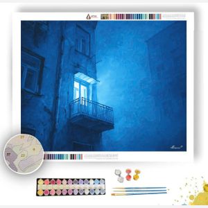 BLUE BALCONY LIGHT - Paint by Numbers Full Kit