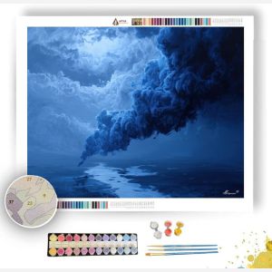 BLUE SMOKE RISE - Paint by Numbers Full Kit