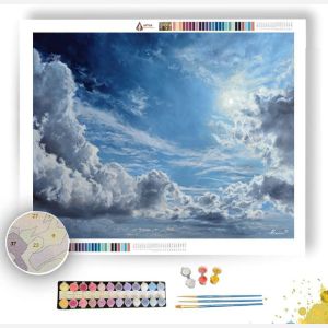 BLUE UMBER SKY B&W - Paint by Numbers Full Kit