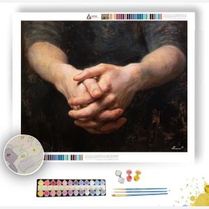 RESTING HANDS - Paint by Numbers Full Kit