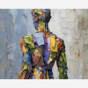 balanced, echoing, palette knife, oil painting, impasto, thick paint, layered pigment, scraped texture, hand painted, fine art, expressive surface, material depth, painterly, atmospheric, visual rhythm, textured painting, studio art