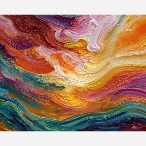 balanced, warm, palette knife, oil painting, impasto, thick paint, layered pigment, scraped texture, hand painted, fine art, expressive surface, material depth, painterly, atmospheric, visual rhythm, textured painting, studio art