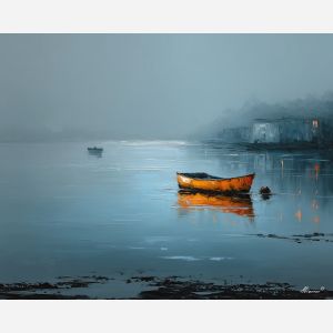 drifting, palette knife, oil painting, impasto, thick paint, layered pigment, scraped texture, hand painted, fine art, expressive surface, material depth, painterly, atmospheric, visual rhythm, textured painting, studio art