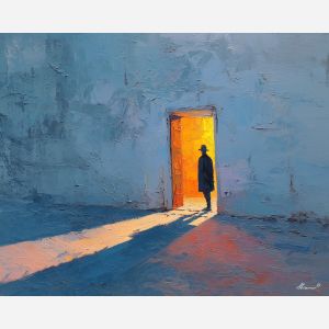 echoing, soft, palette knife, oil painting, impasto, thick paint, layered pigment, scraped texture, hand painted, fine art, expressive surface, material depth, painterly, atmospheric, visual rhythm, textured painting, studio art