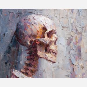 echoing, tender, palette knife, oil painting, impasto, thick paint, layered pigment, scraped texture, hand painted, fine art, expressive surface, material depth, painterly, atmospheric, visual rhythm, textured painting, studio art